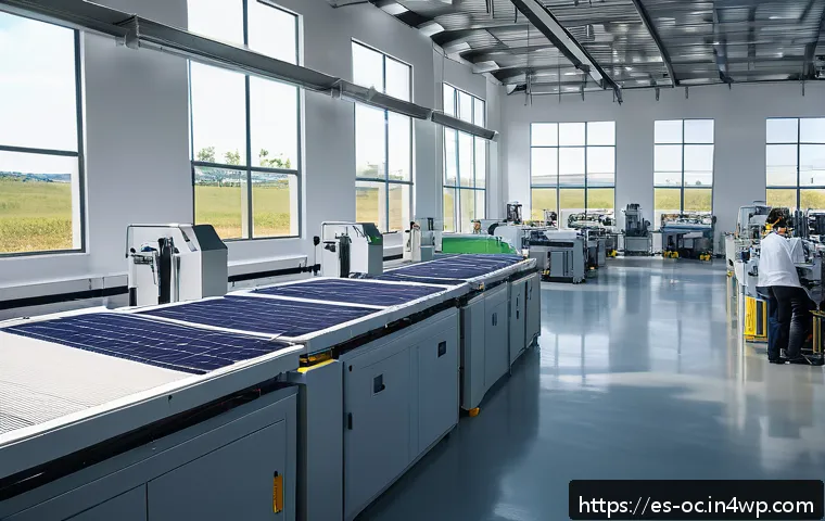 대체 플라스틱 소재와 전자제품 - A high-tech sustainable electronics manufacturing scene set in a modern factory in Spain, featuring ...